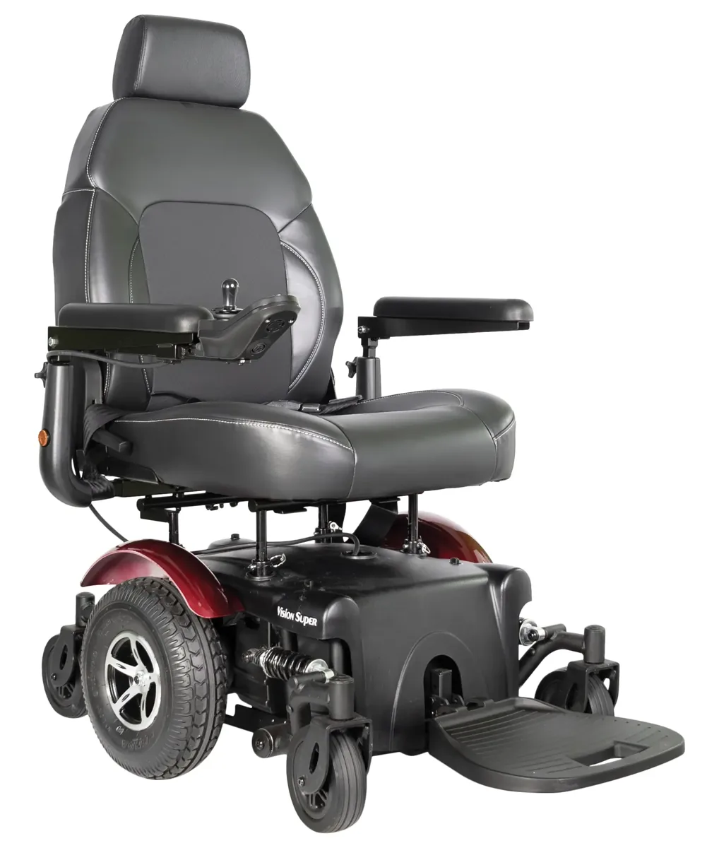 Merits Vision Super in red, front three quarter view