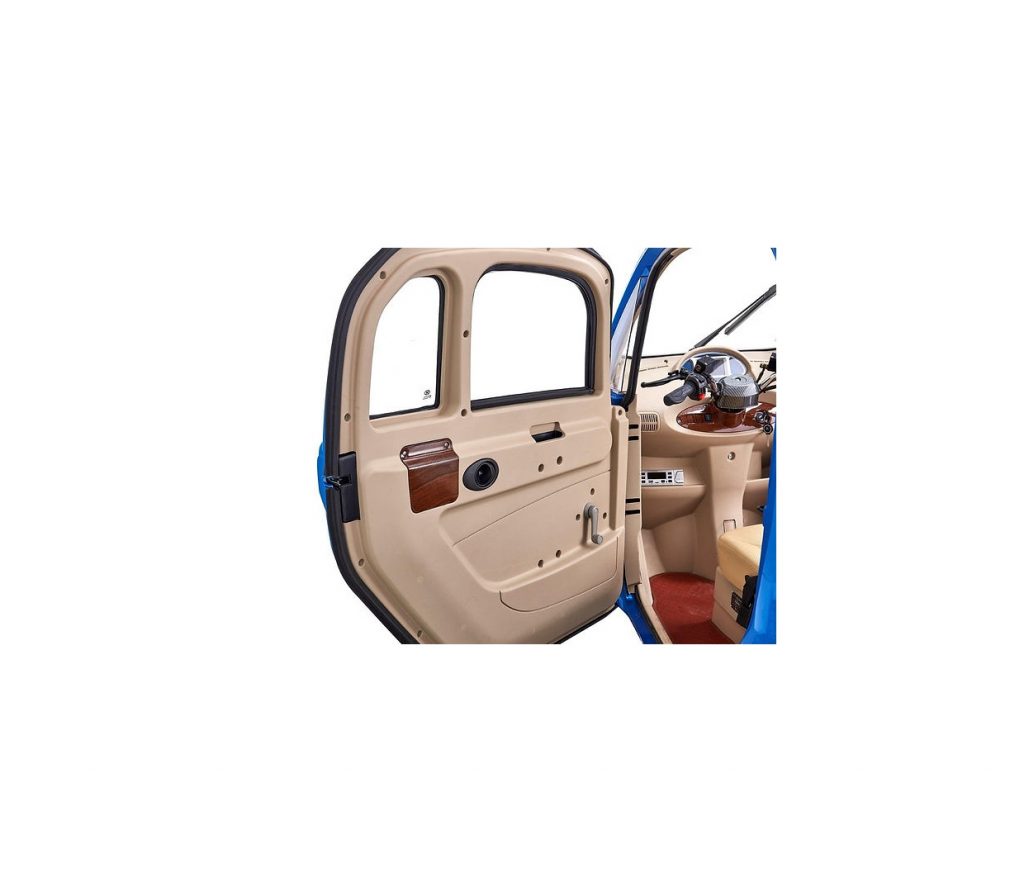 Left Side Door View of Q Runner Fully Enclosed Cabin Mobility Scooter