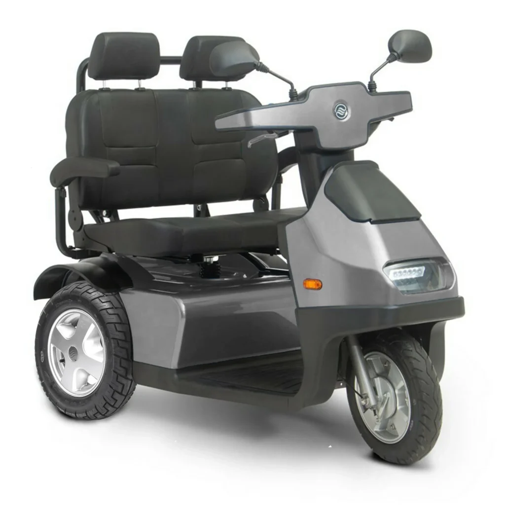Gray Afiscooter S3 Dual Seat Mobility Scooter