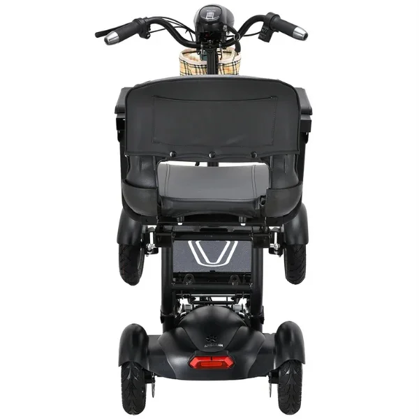 Rear view of the Bangeran Dragon Mobile EX showing the comfortable seat, backrest, and handlebars.