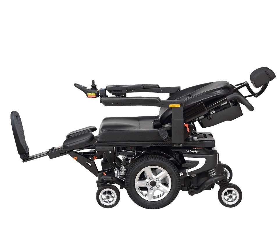 Merits Avid Velocity P325 with power recline opened toward 150 degrees
